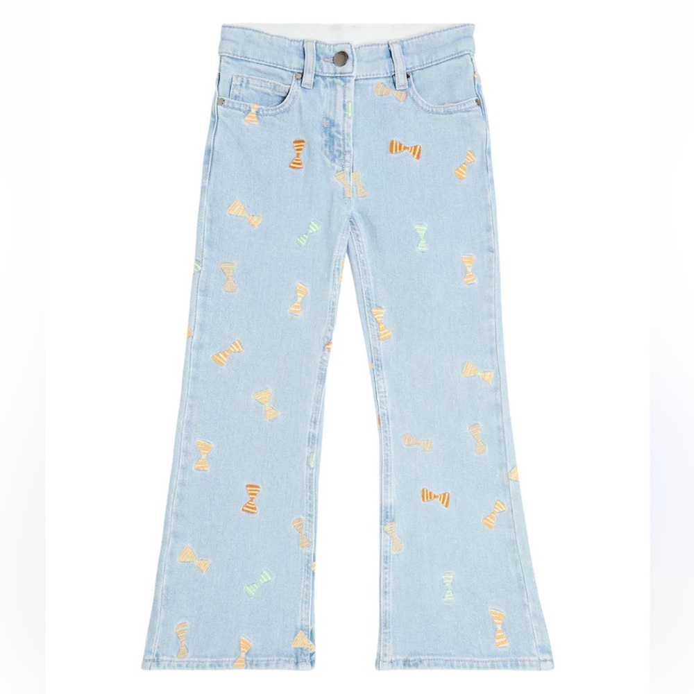 Stella McCartney Kids Embroidered Bow Jeans
